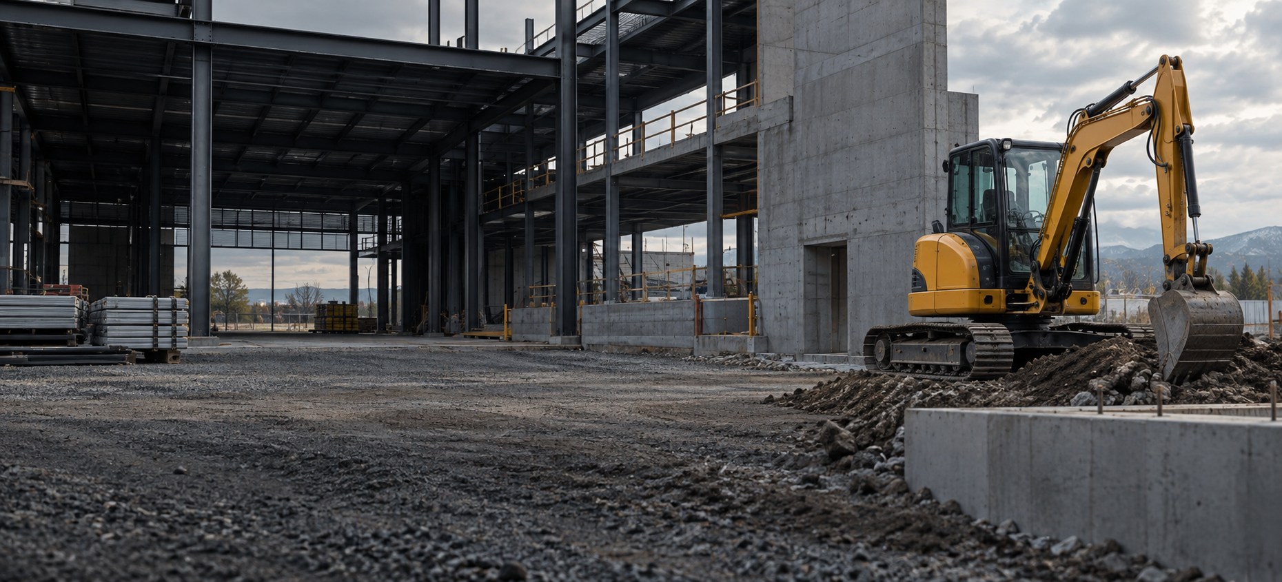 LUGONG machinery working on a construction site
